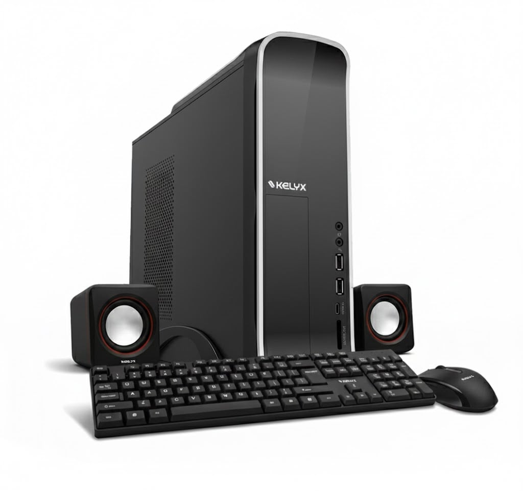 [100123] PC Kelyx Modelo LC727-08A SLIM Teclado Mouse Parlante